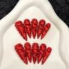 Striking All - Red Sparkling Press - On Nails