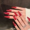 Striking All - Red Sparkling Press - On Nails