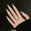 Stunning Iridescent Gray 3D Pearl Press - On Nails