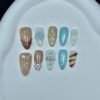 Elegant Seaside Shell Pearl Handmade Press - On Nails