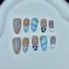 Charming Seaside Style Shell Starfish Handmade Press - On Nails