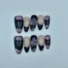 Elegant Gradient Pearl Floral Press - On Nails